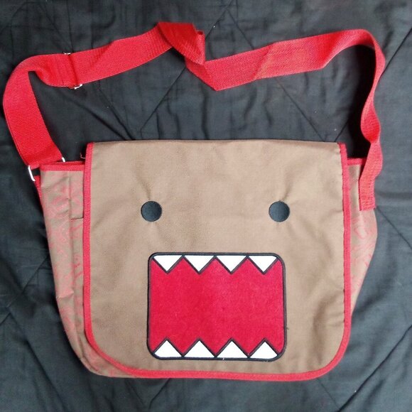RARE Vintage Domo Kun Messenger Crossbody Bag 1998 - Picture 1 of 8